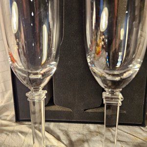 Tiffany "Hampton" Champagne flutes w/Presentation box